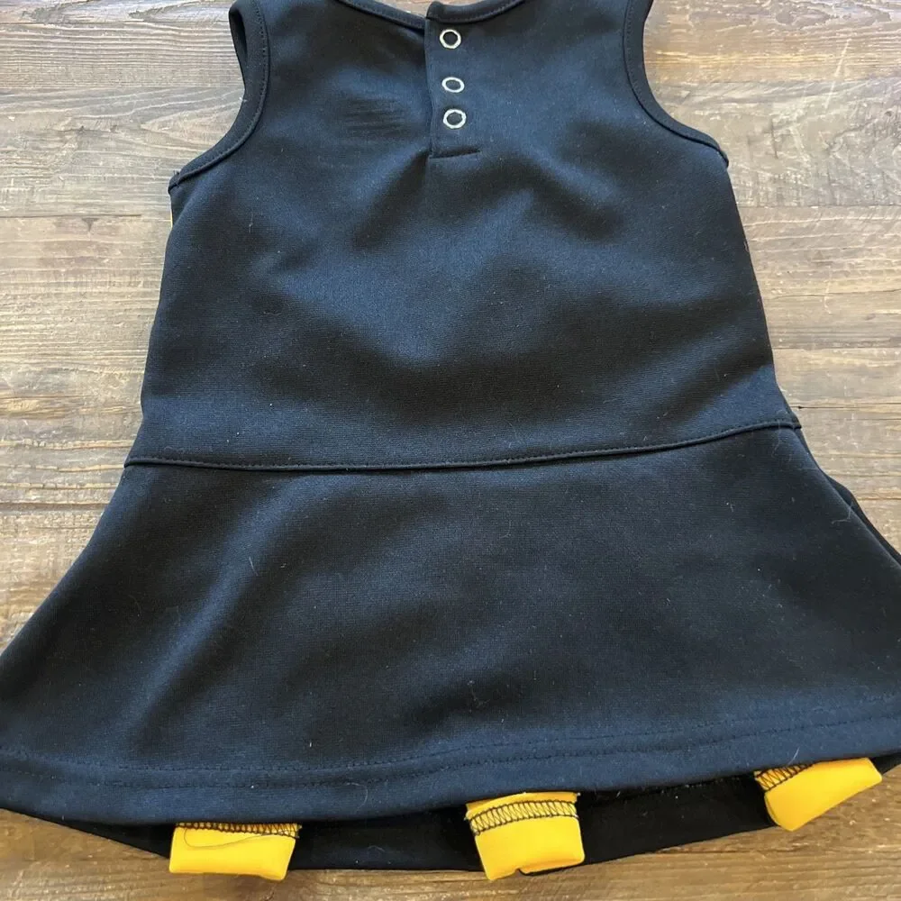 NFL Pittsburgh Steelers Girls Cheerleader/Jersey Captain Dress Sz 12 M Toddler